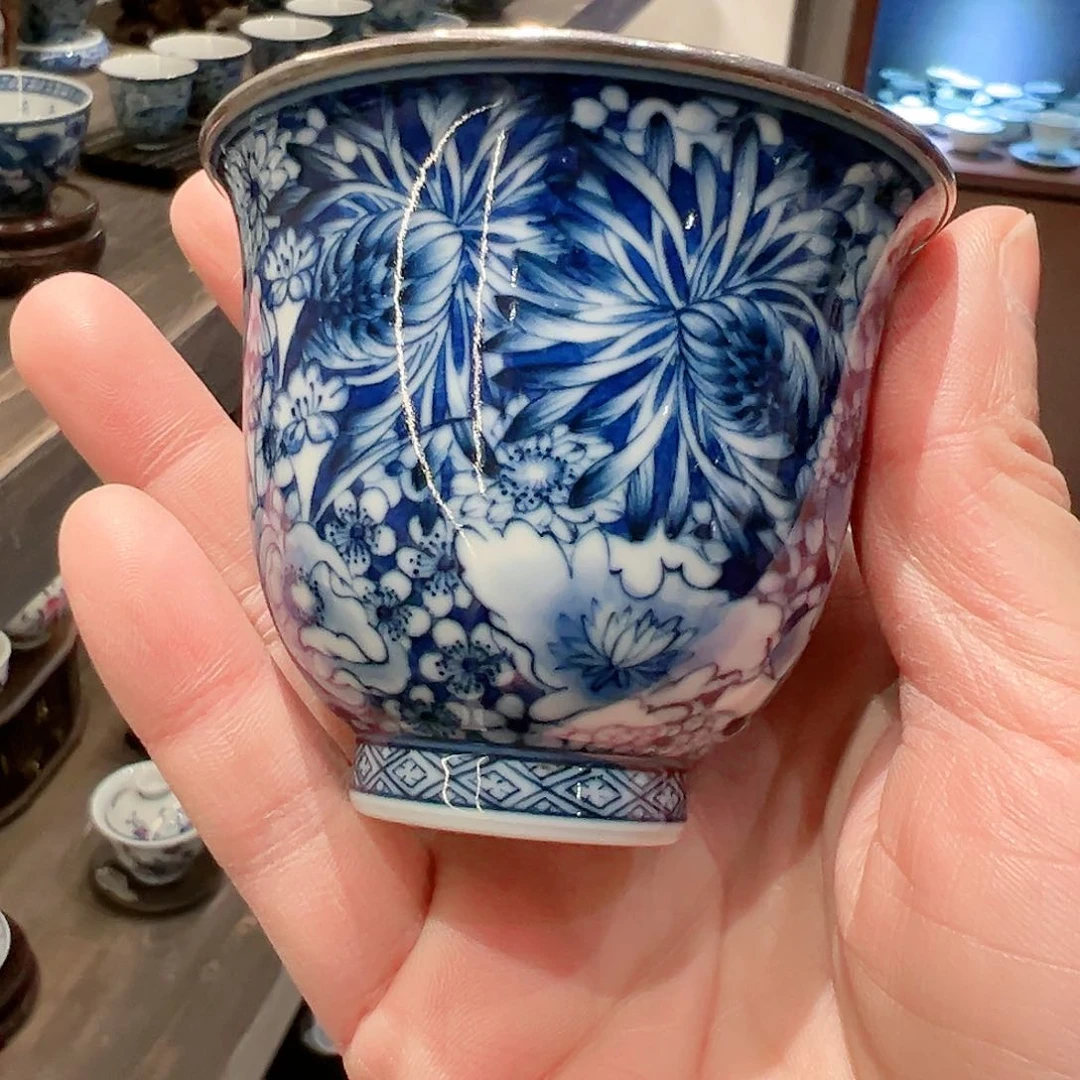 抱****头钟家窑柴窑万花主人杯