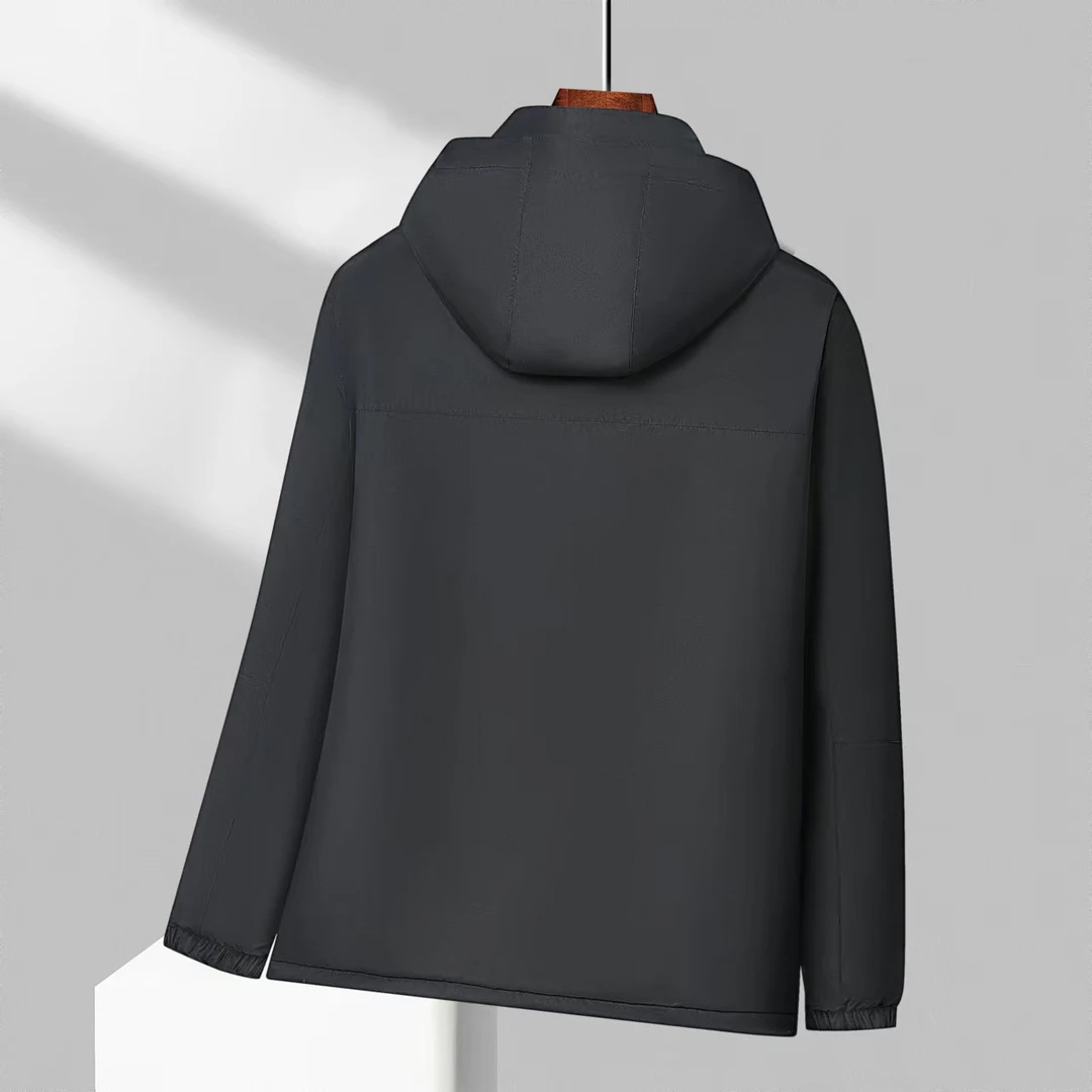 黑金冲锋衣三层夹棉男士棉质(以主播展示为主)