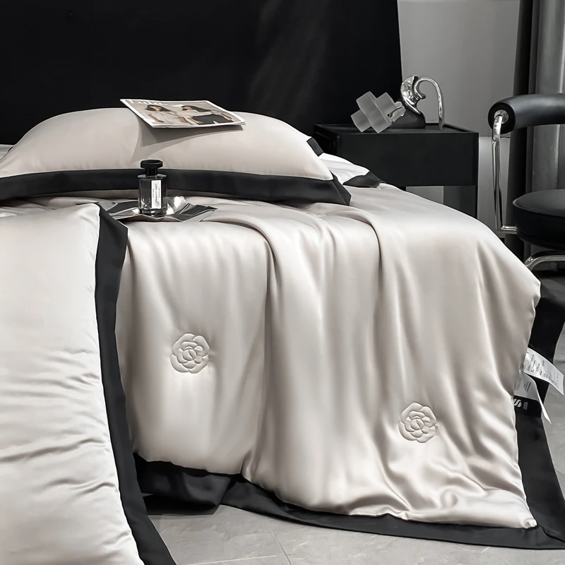 冰丝夏凉被四件套凉感夏被单件可机洗裸睡夏季空调被子薄款单双人