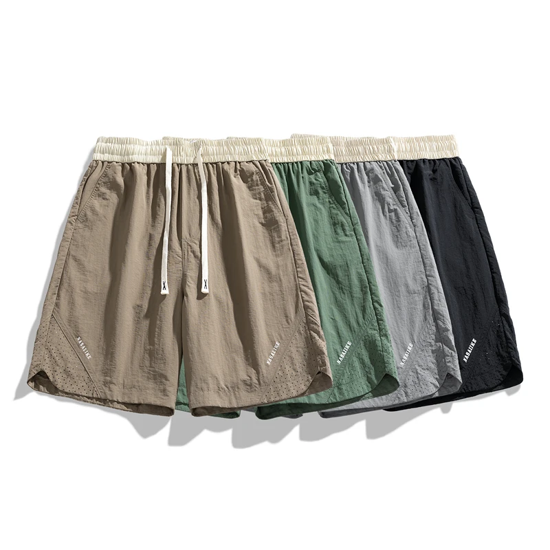 新款夏季休闲短裤薄款冰丝运动五分裤