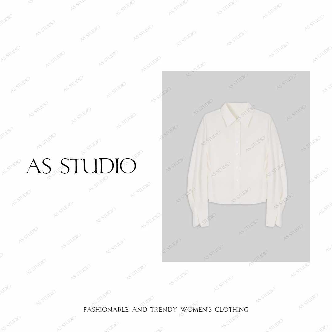 【AS小衬衫】25新设计感小众收腰解构感百搭白衬衫AS25QCS00326