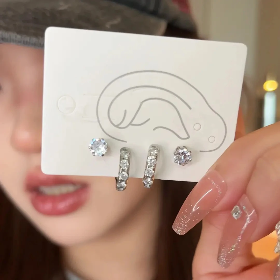 4件套 ！睡觉不用摘！精致百搭耳环设计感耳饰耳钉女