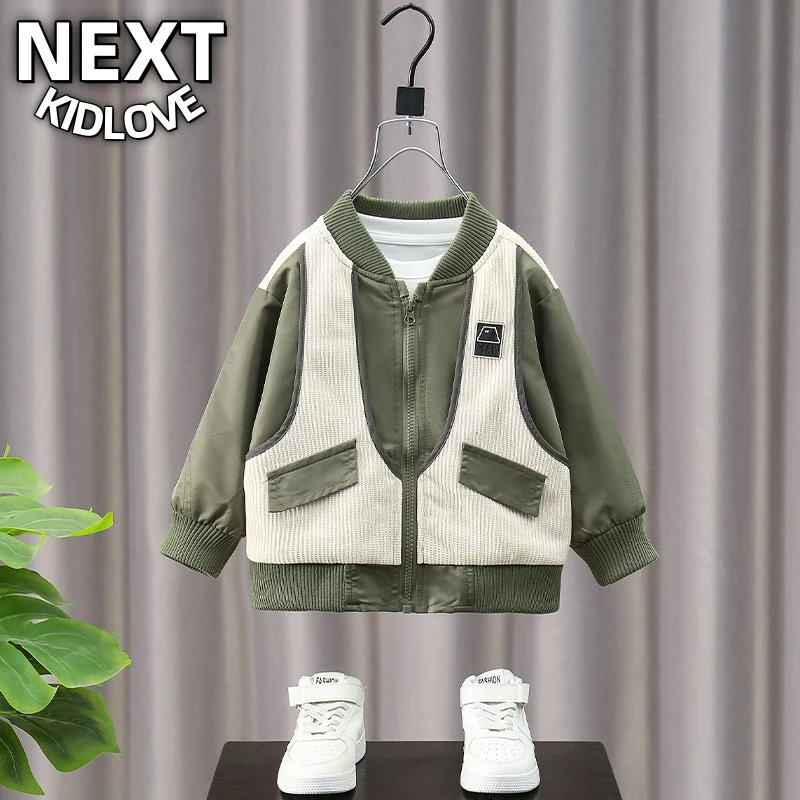 NEXT KIDLOVE男童外套春秋款儿童棒球服秋装2025新款韩版帅气宝宝