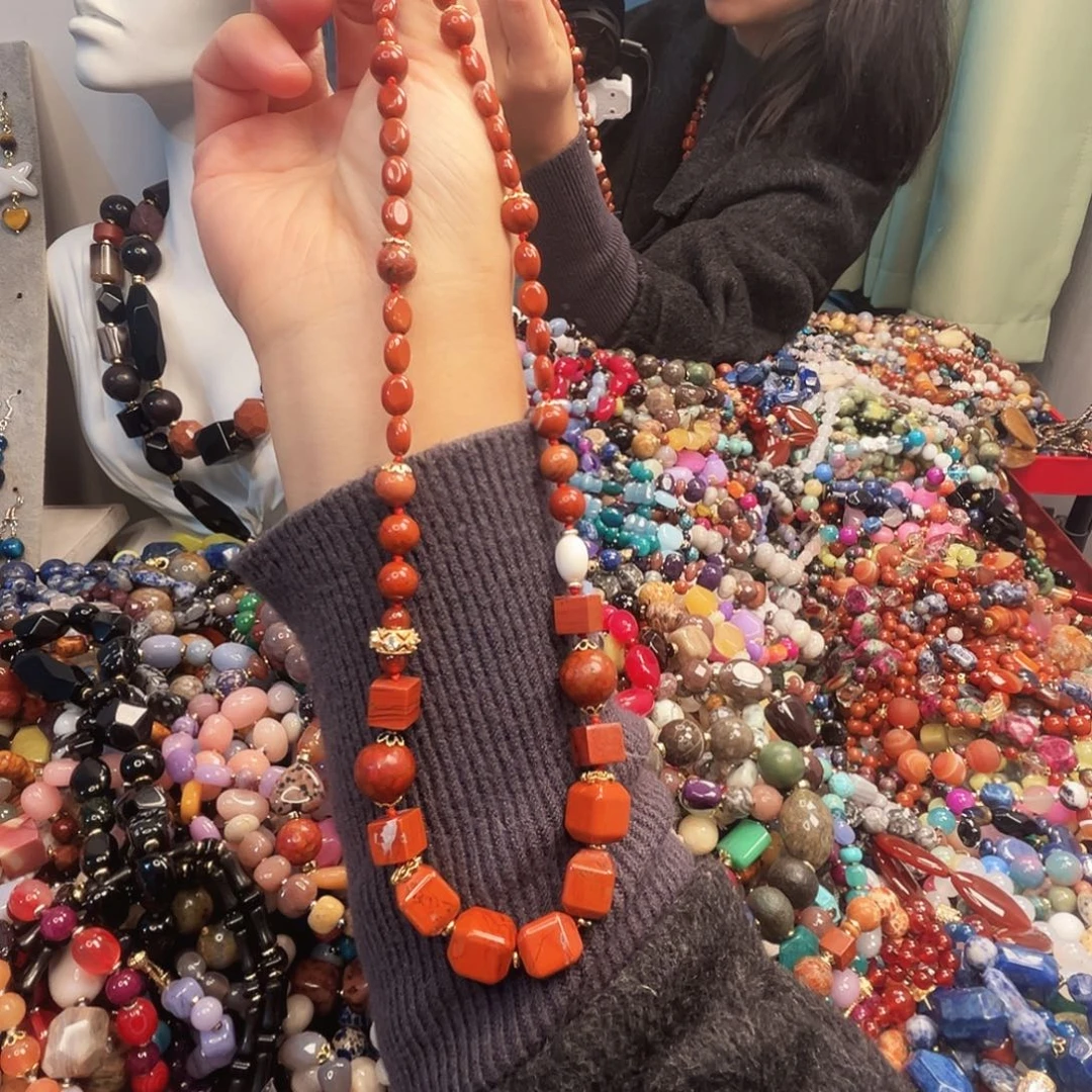 玛瑙/玉髓未镶嵌珠宝半成品红纹