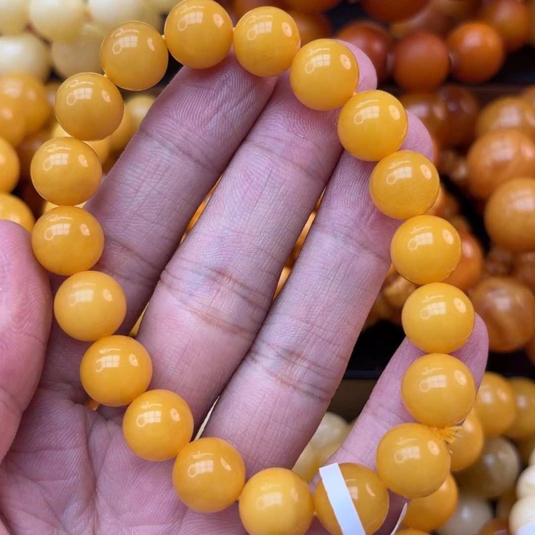 祥***仔手链琥珀未镶嵌蜜蜡