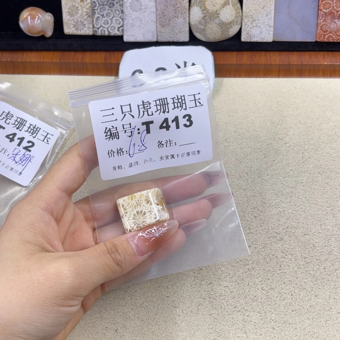 硅化珊瑚（珊瑚玉）t足银镀金镶嵌小*鱼