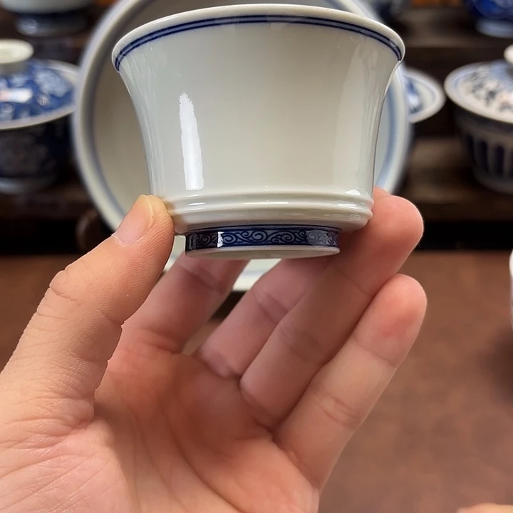 怀瑾守拙手工手绘小马蹄杯