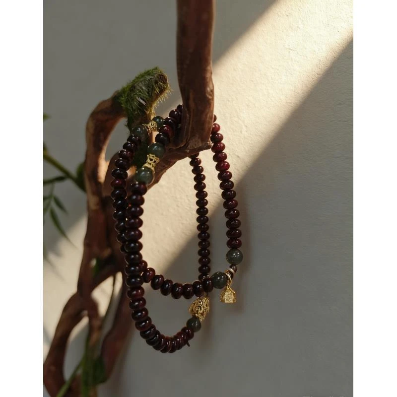 精品小叶紫檀小米珠  不带礼盒S-0325