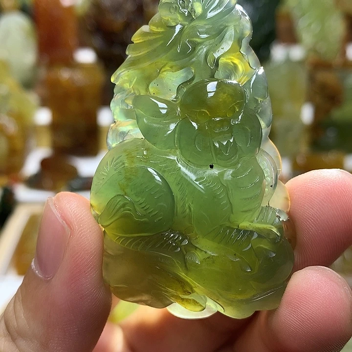 蛇纹石玉未镶嵌珠宝半成品