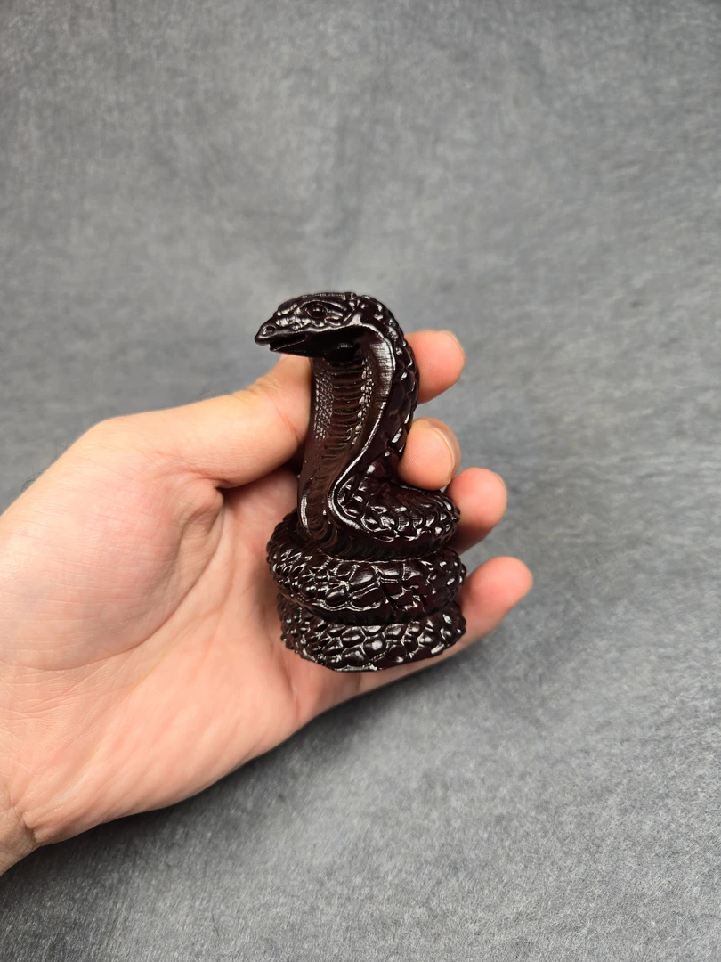 蛇年立蛇 舍得黑檀木摆件