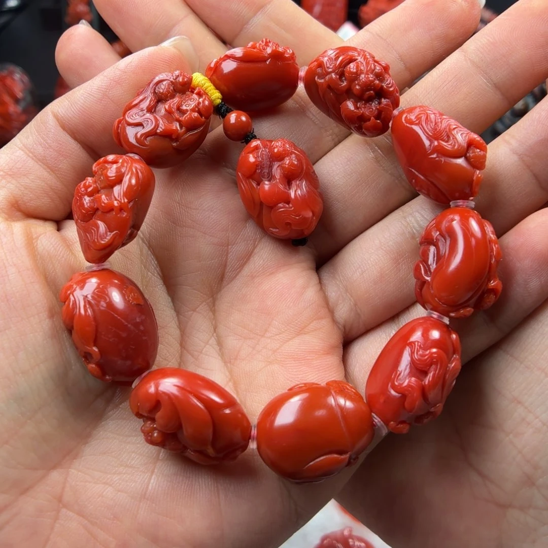 安***客南红玛瑙未镶嵌手串