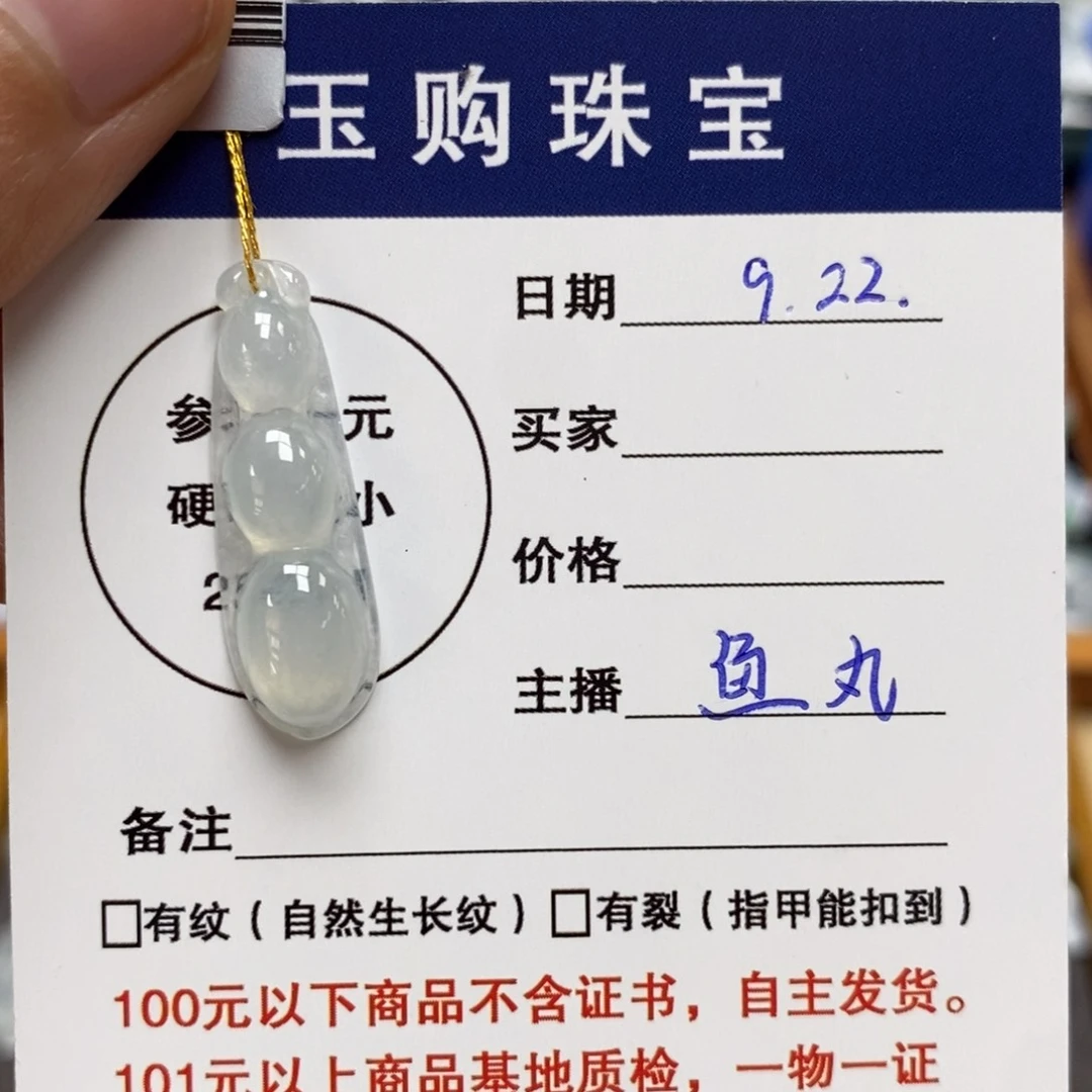 颈饰未镶嵌翡翠福豆