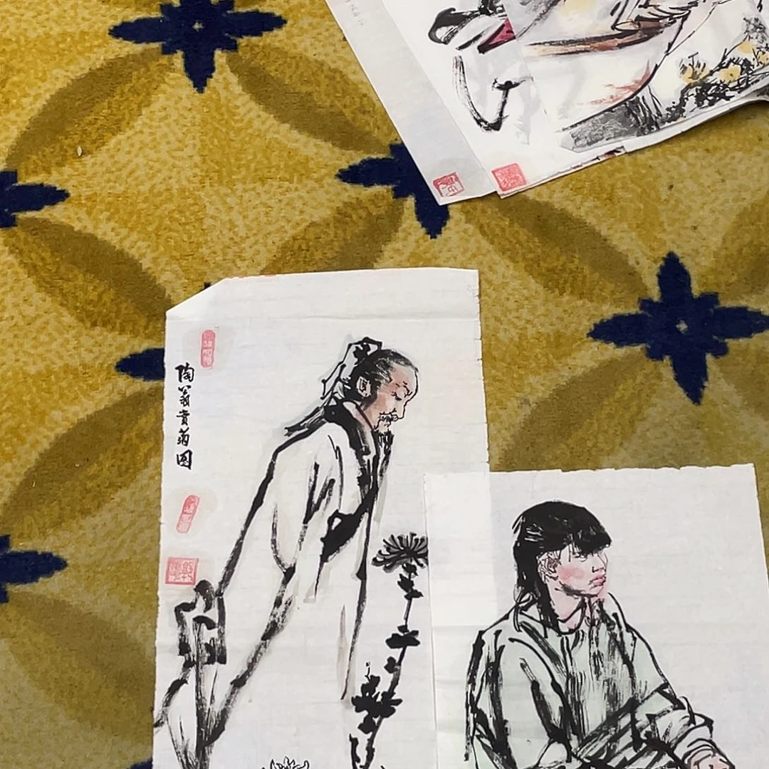 国画用****8郭振甲老师作品小品两张55556666