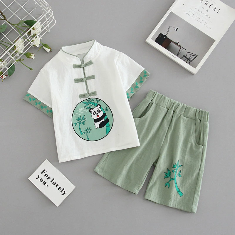 童装男童汉服套装夏装儿童唐装宝宝表演民族国风两件套潮新中式