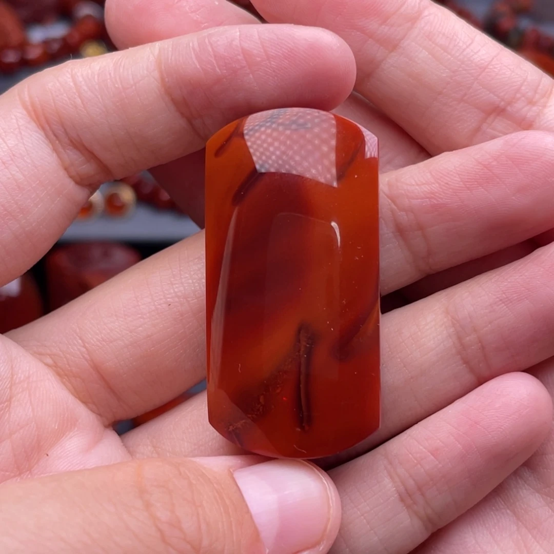 南红玛瑙未镶嵌珠宝奇石无事牌吊坠