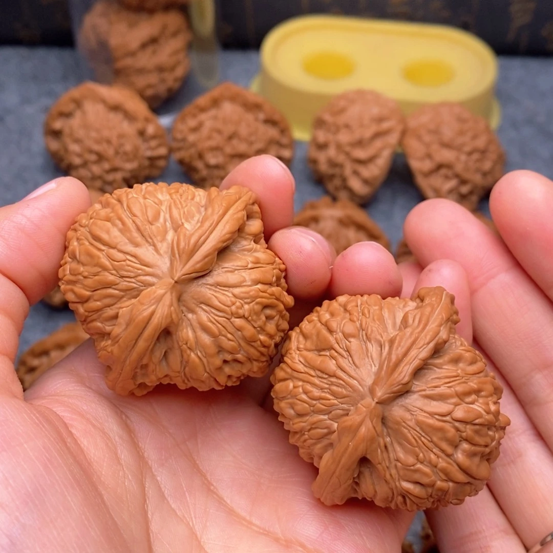 文玩核桃把件白狮子45全品