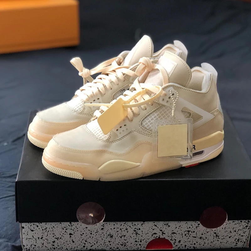 官方正品aj4蝉翼经典高帮运动篮球男鞋2025新款跑步鞋莆田女情侣