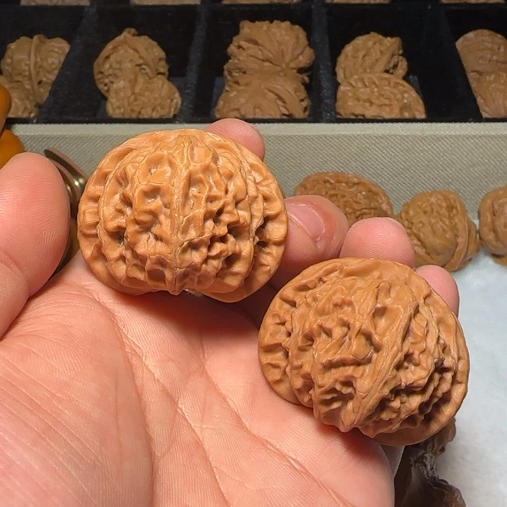不***虫文玩核桃把件宫灯