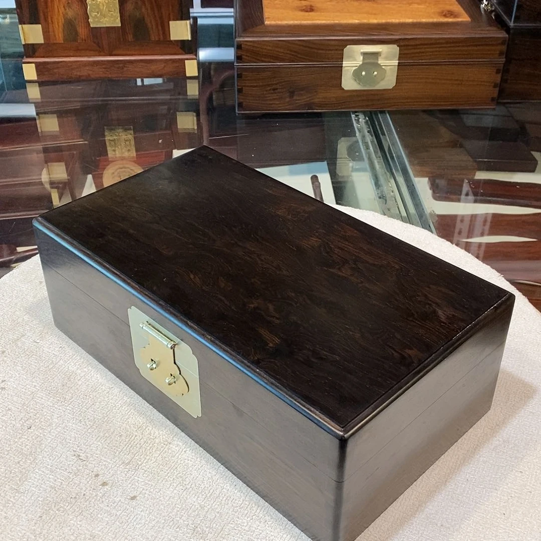 东非黑黄檀（紫光檀）独板收纳盒30/17/10.5