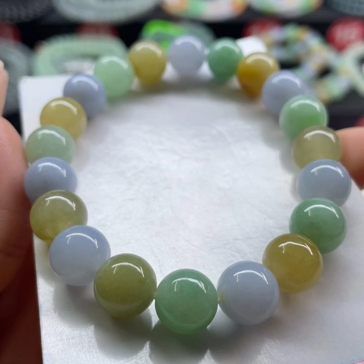 未镶嵌手链翡翠卡9.9有纹