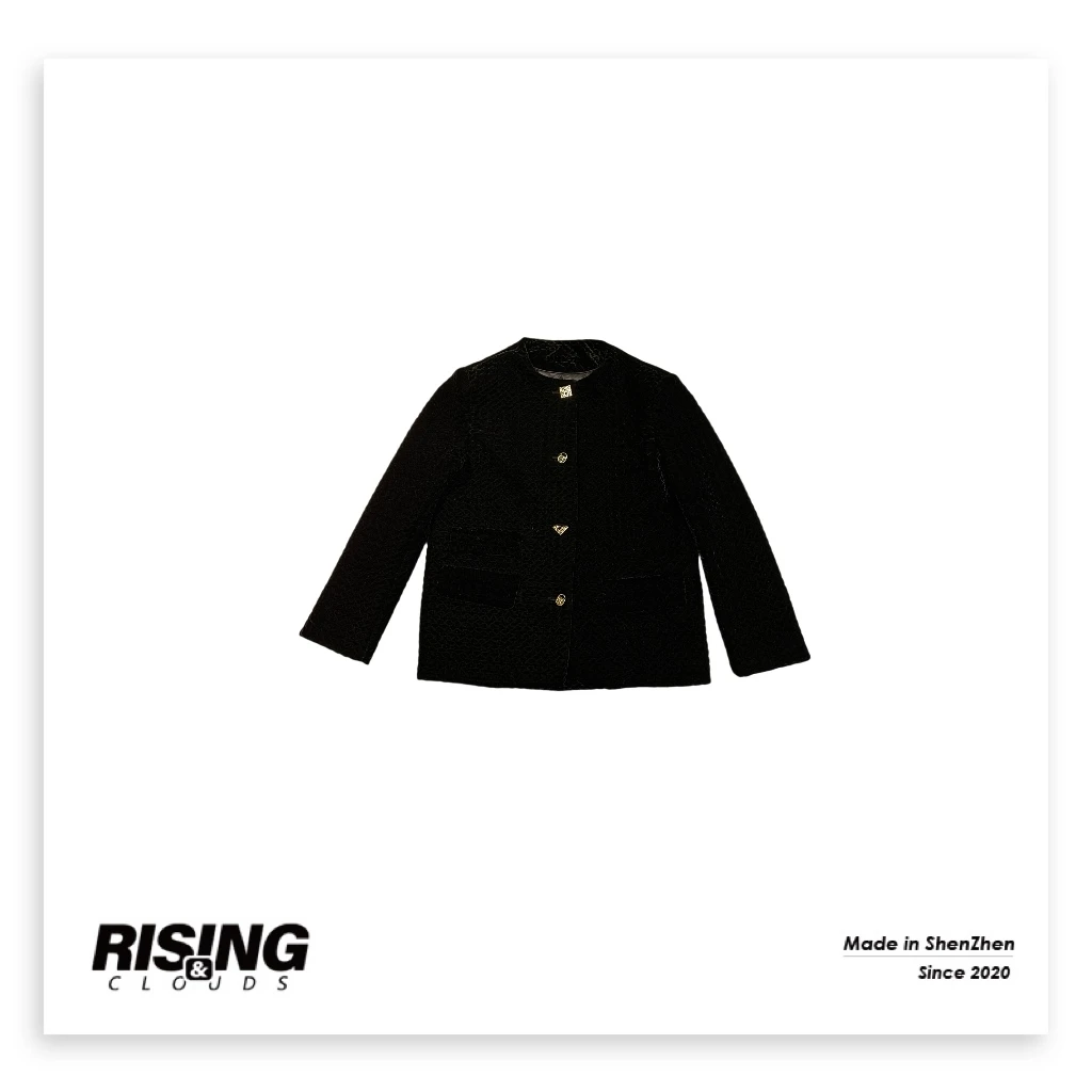 RISING&CLOUDS【小云姐】深圳南油秋冬显瘦”金扣鹅绒羽绒服”100329