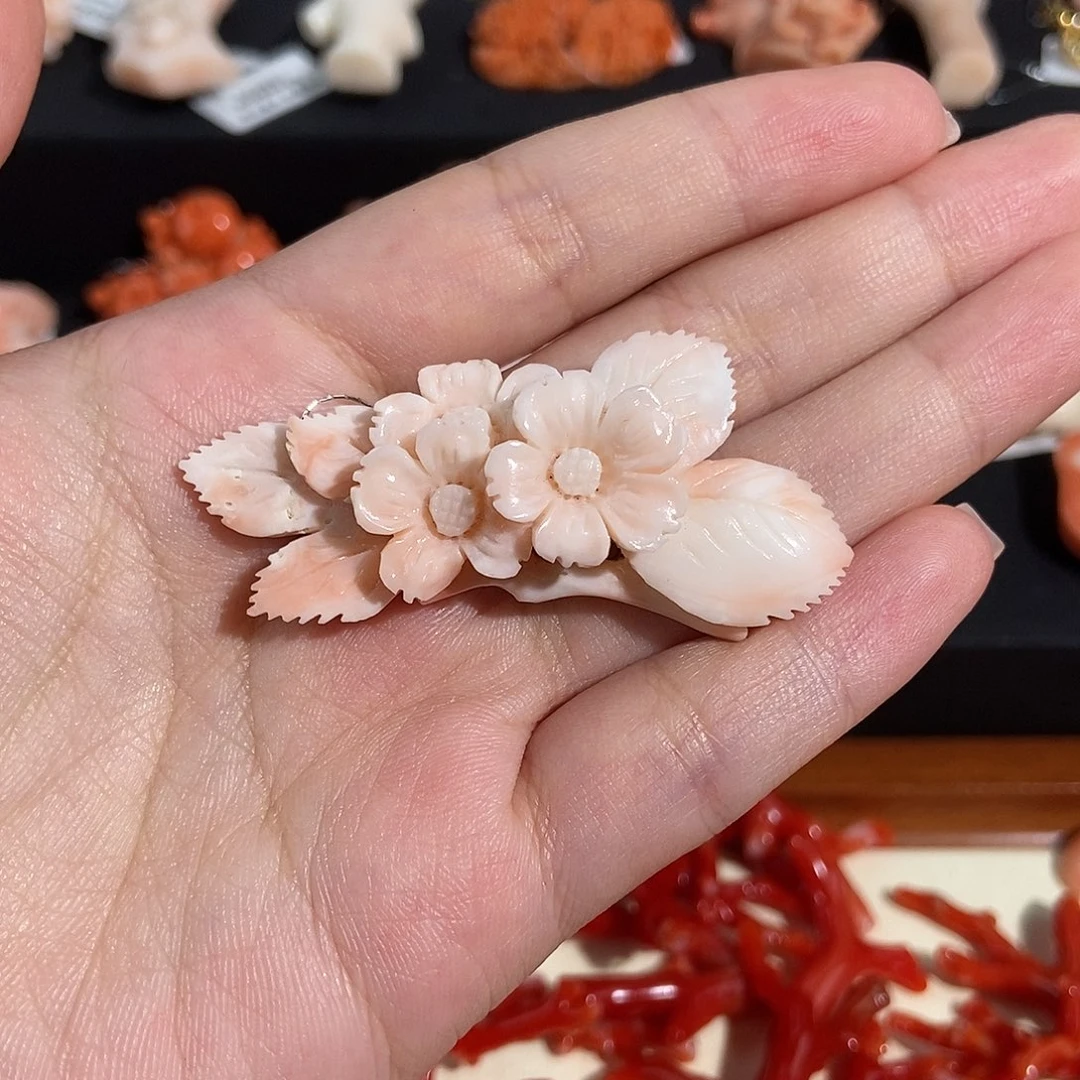 非金属Hrm 耳饰胸针戒指雕刻件原枝吊坠