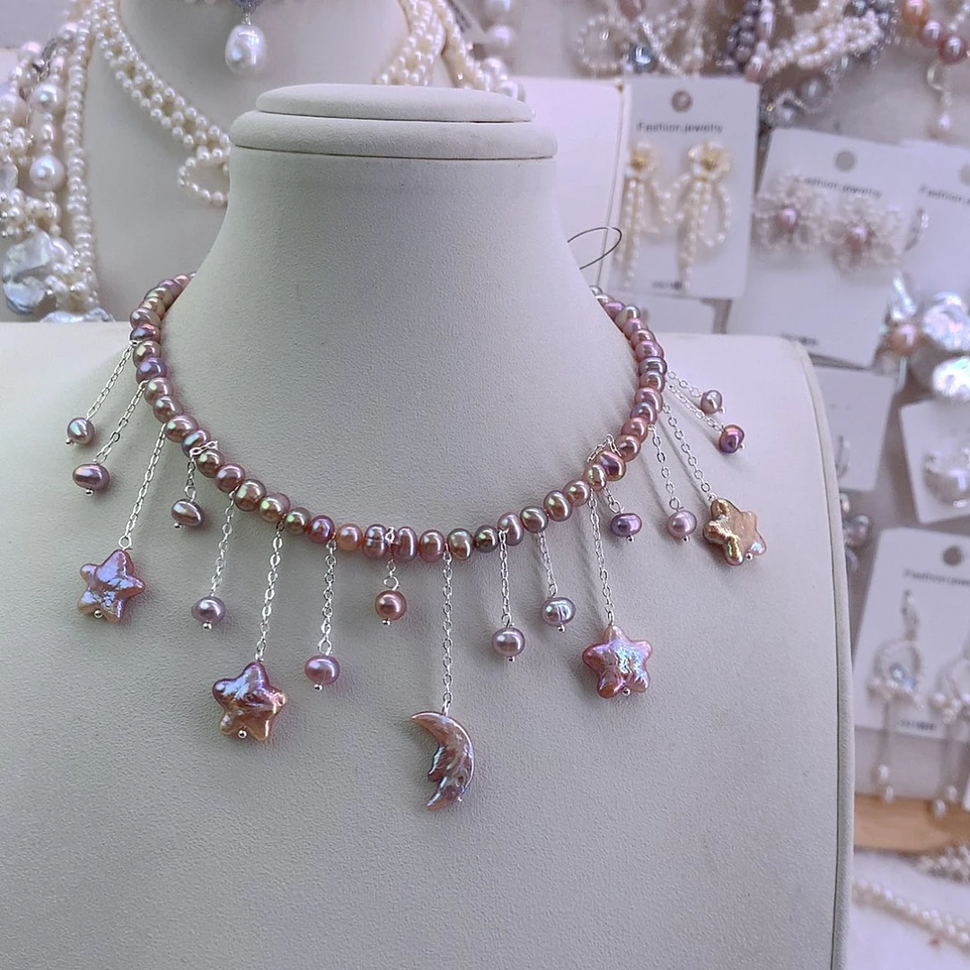 用***5未镶嵌项链淡水珍珠