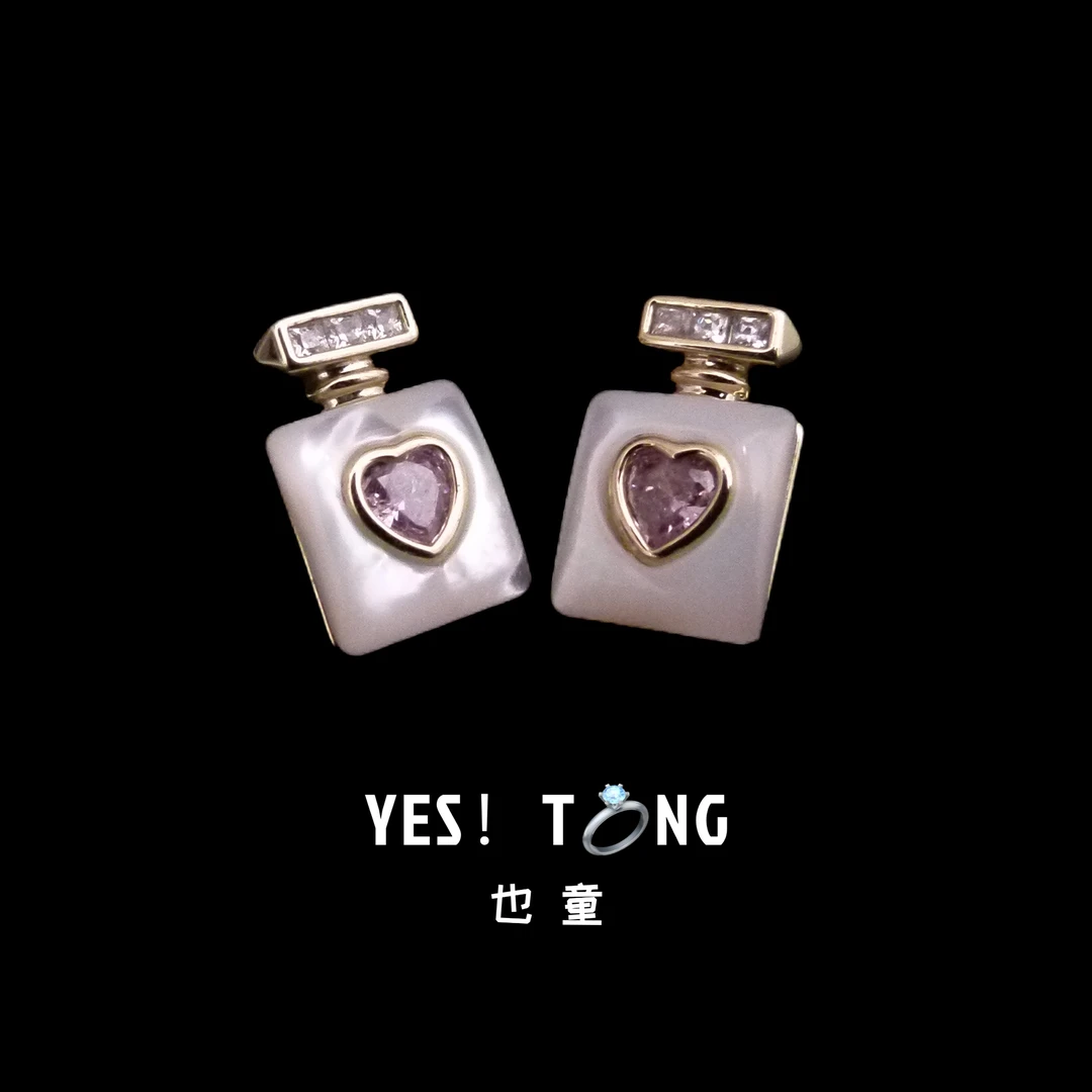 合金珐琅耳饰 复古/宫廷法式耳钉耳饰复古气质简约设计师少女百搭