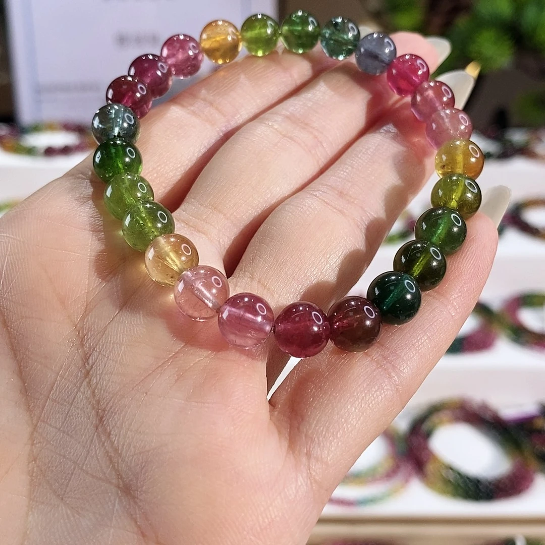 未镶嵌碧玺手串G2445素圈颜色微差