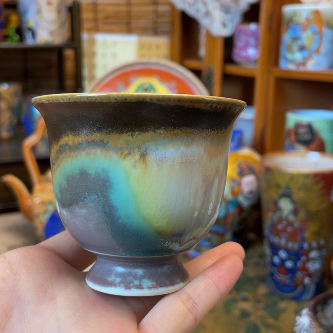 手工制作窑变杯杯