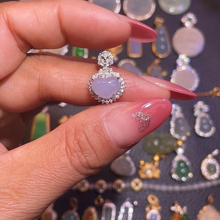 翡翠银S925镶嵌颈饰