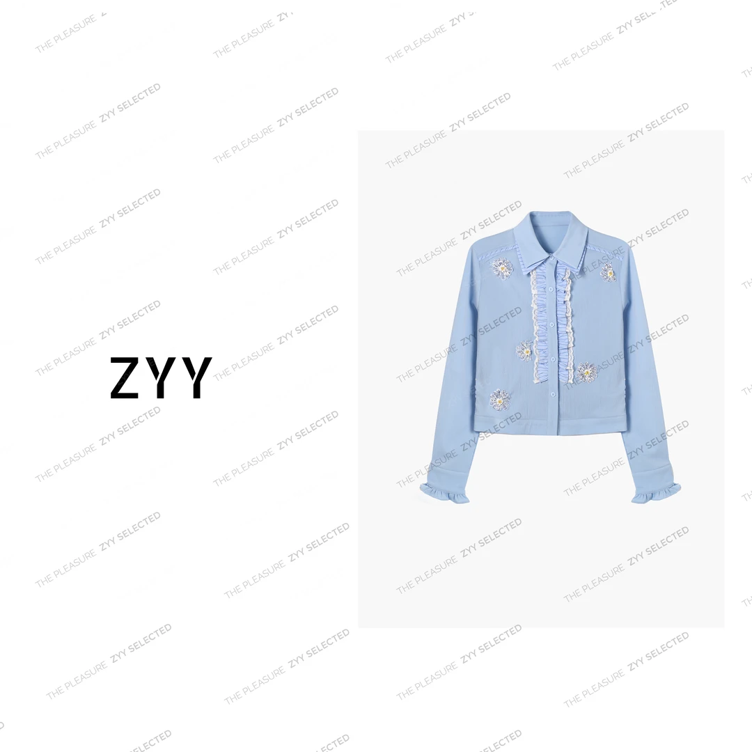 ZYY【向阳爱恋】2025S/S新品高级感小众慵懒风长袖衬衫女X250C252