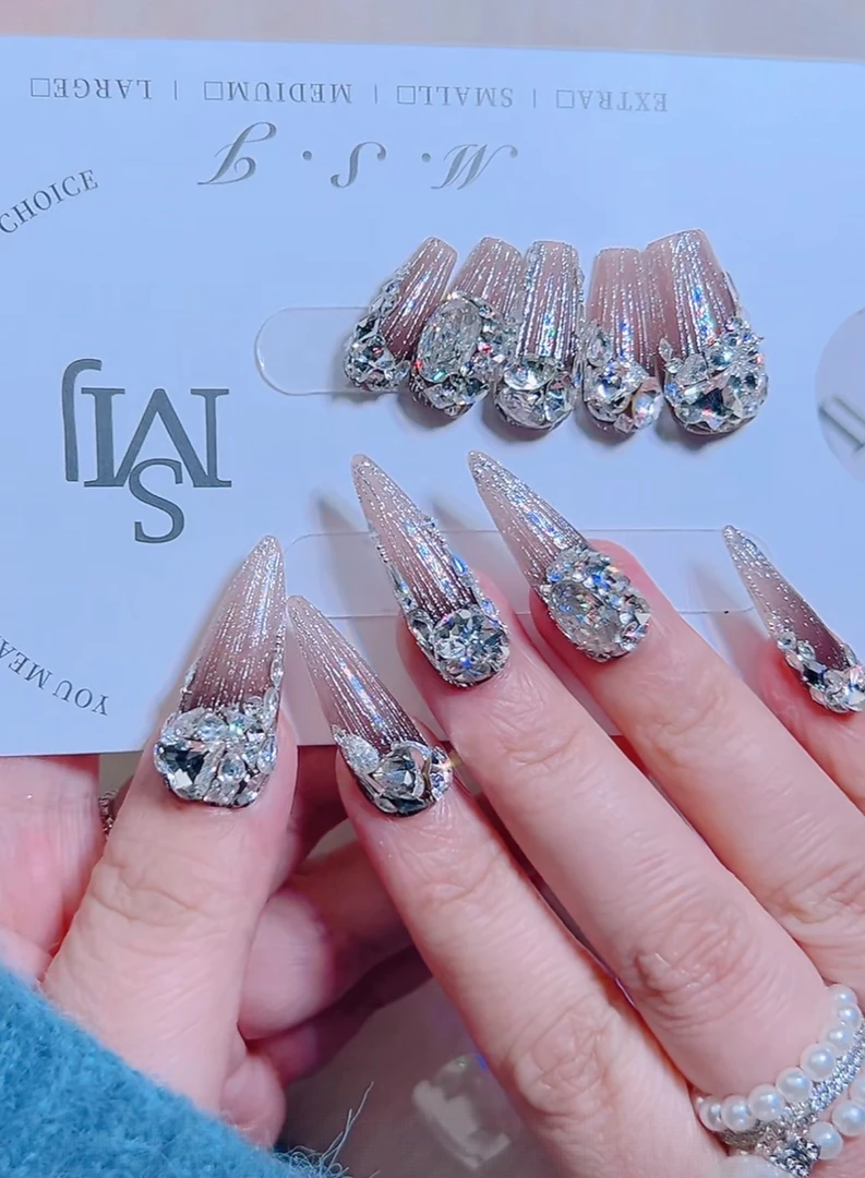 满饰纪|S321「」轻奢钻饰超闪穿戴甲手工穿戴甲堆钻