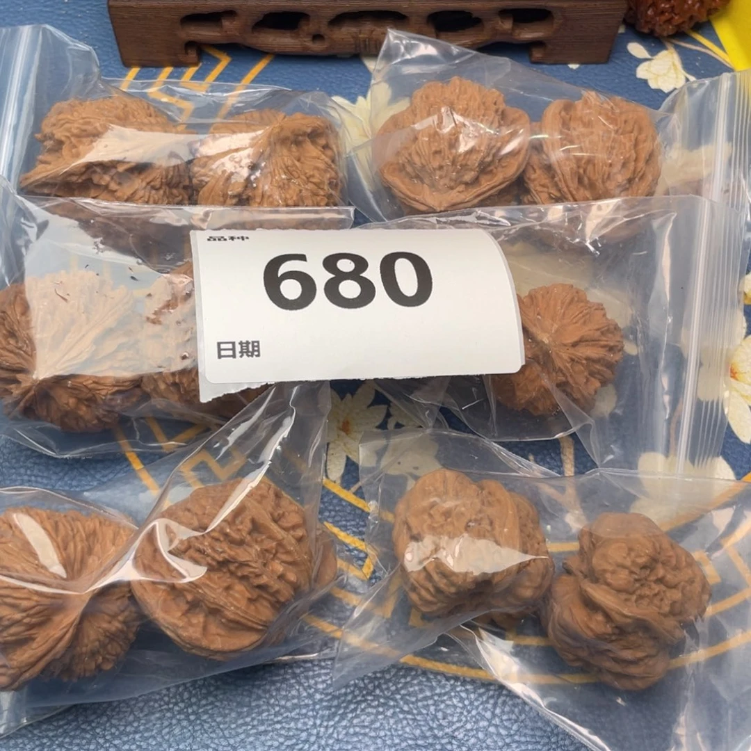 把件文玩核桃680号6对带练手蛙