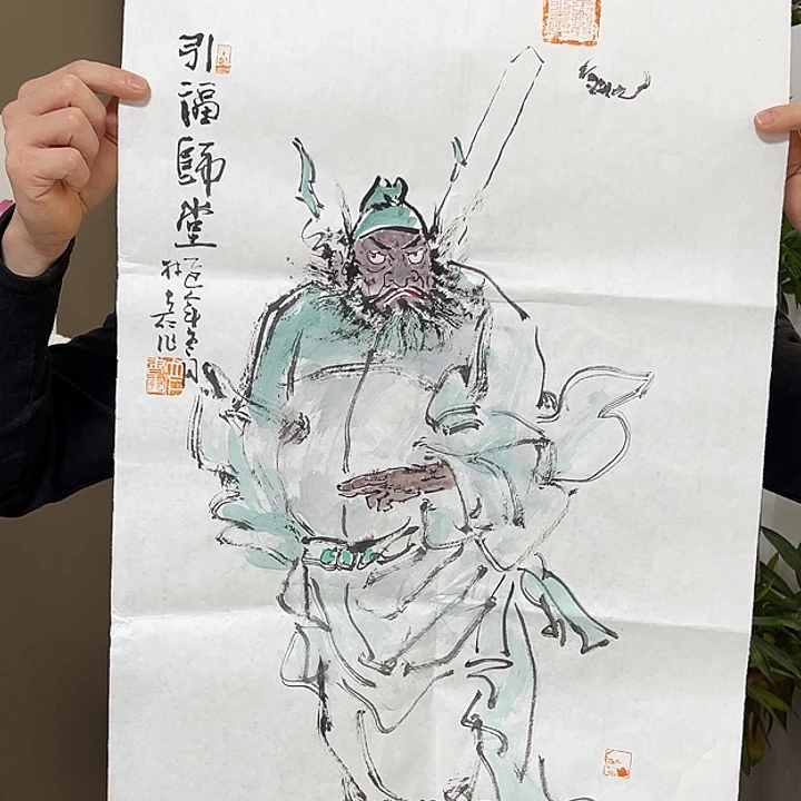 楚***韵国画林立仁  手绘原创