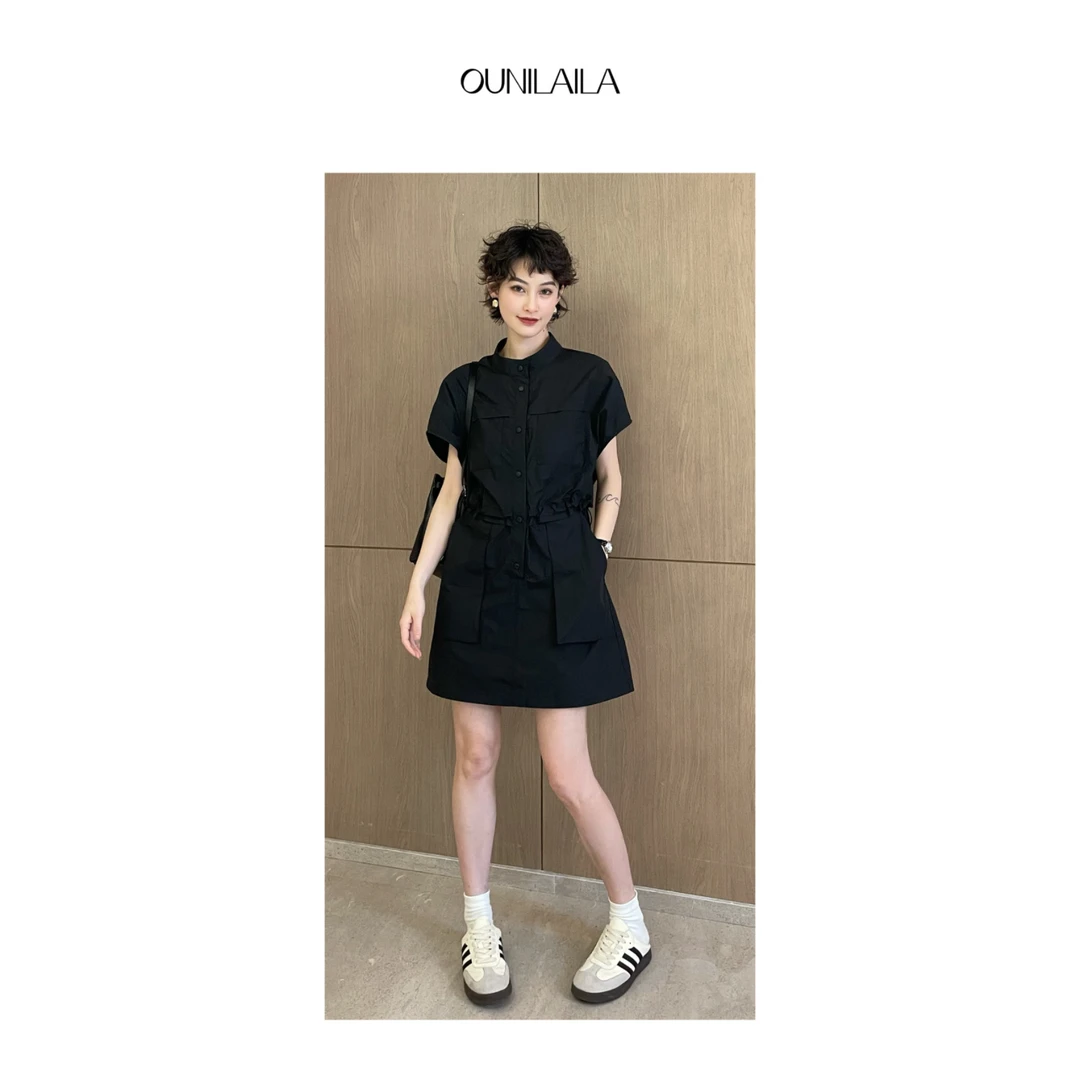 YouYou【花瓶腰】2024新款工作连衣裙韩版百搭休闲显比例裙KZ5966N