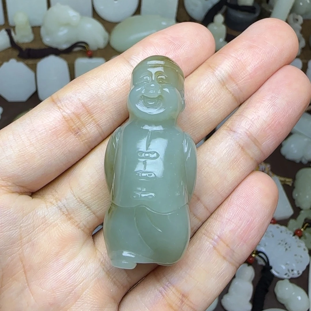 未镶嵌和田玉挂件小地主