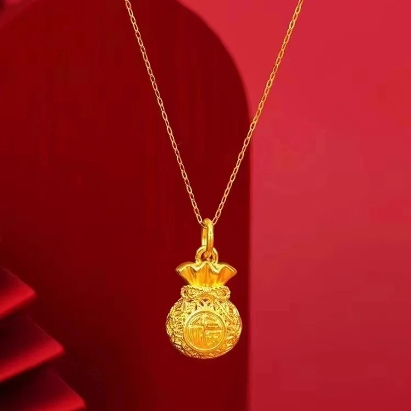 花丝福袋吊坠钱袋项链寓意代代有福有钱送节日礼物