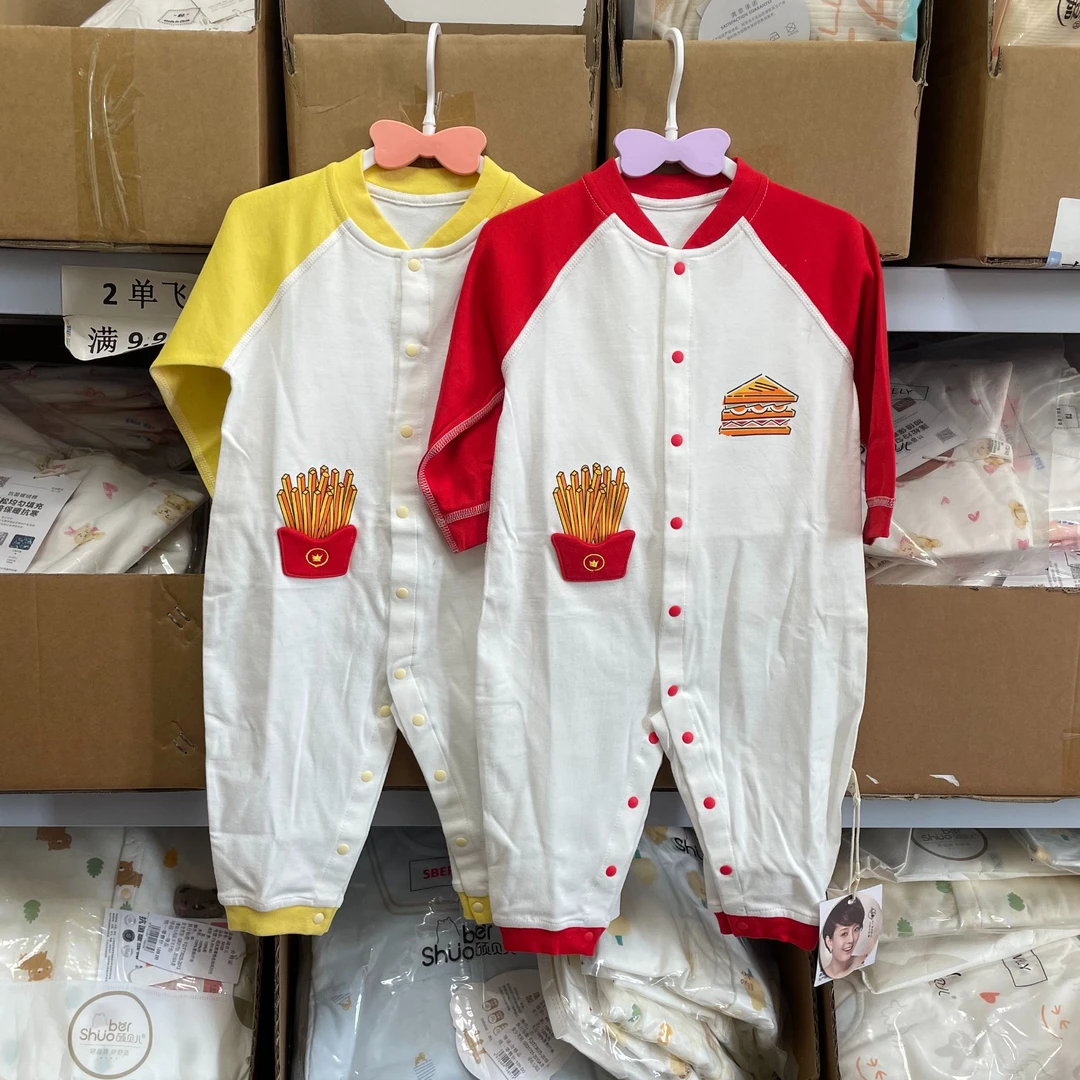 泡泡雪薯条三明治舒绒四季爬服（直播专用）