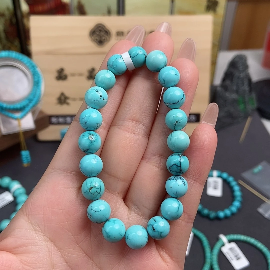 绿松石雕刻918K金镶嵌