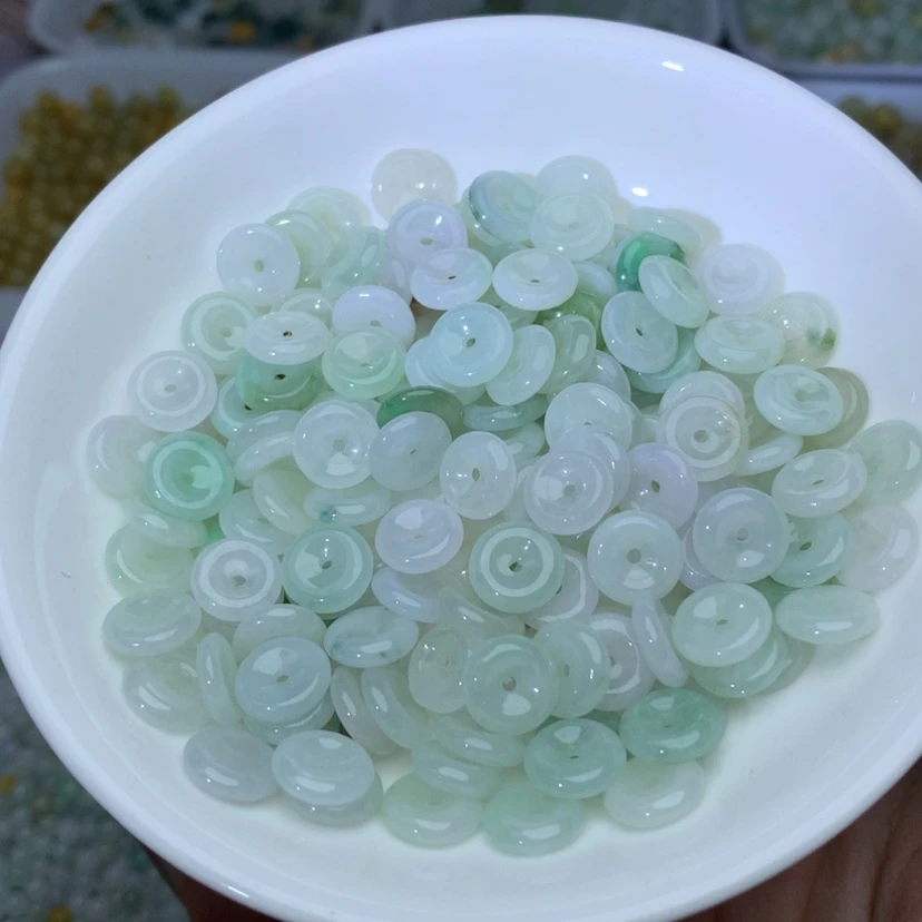 【闪购商品】翡翠手链未镶嵌卡9冰平安扣10颗