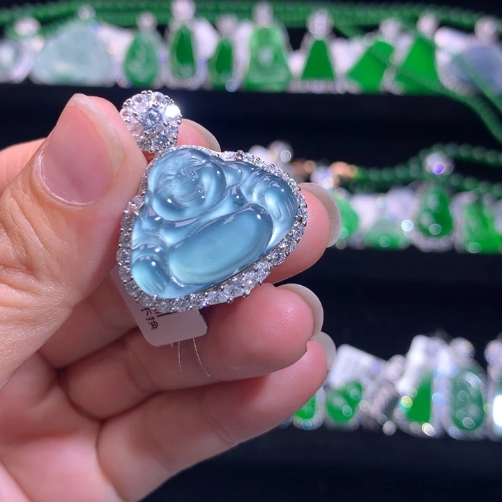 【闪购商品】颈饰银S925镶嵌翡翠天然翡翠