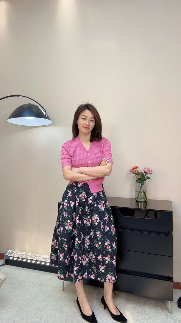 法式浪漫赫本风碎花半裙