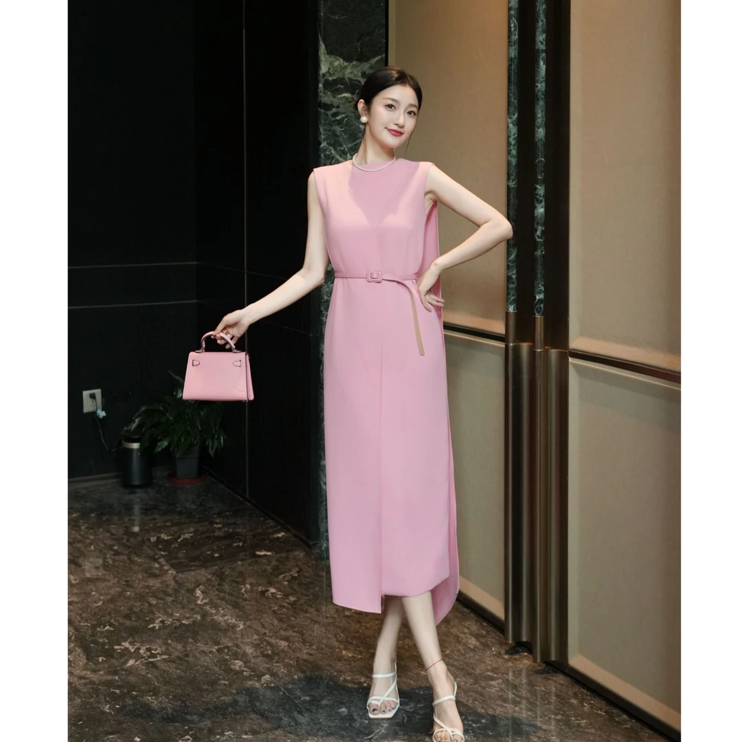 MD进进原创【美态妩媚】2025夏季显瘦气质时尚修身收腰轻奢连衣裙