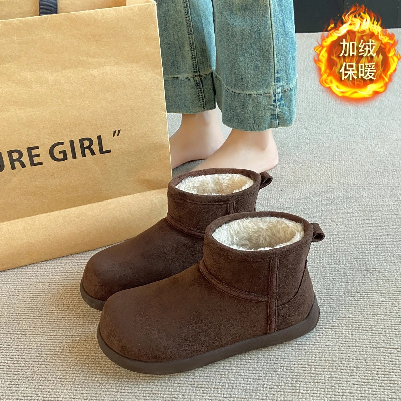 东北加绒加厚防滑厚底雪地靴2025新款冬季外穿保暖博肯软底棉鞋
