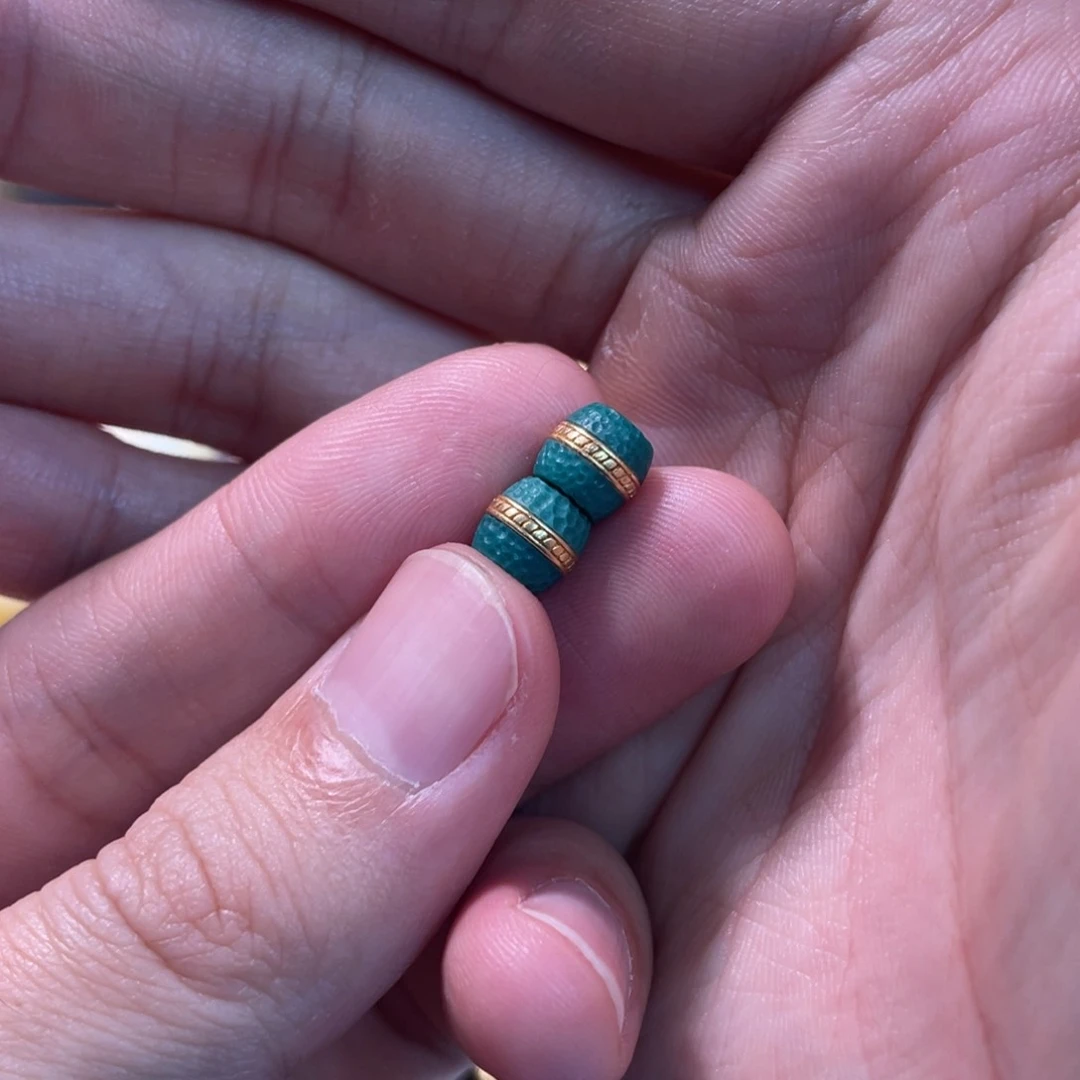 绿松石珠宝奇石18K金镶嵌小*6