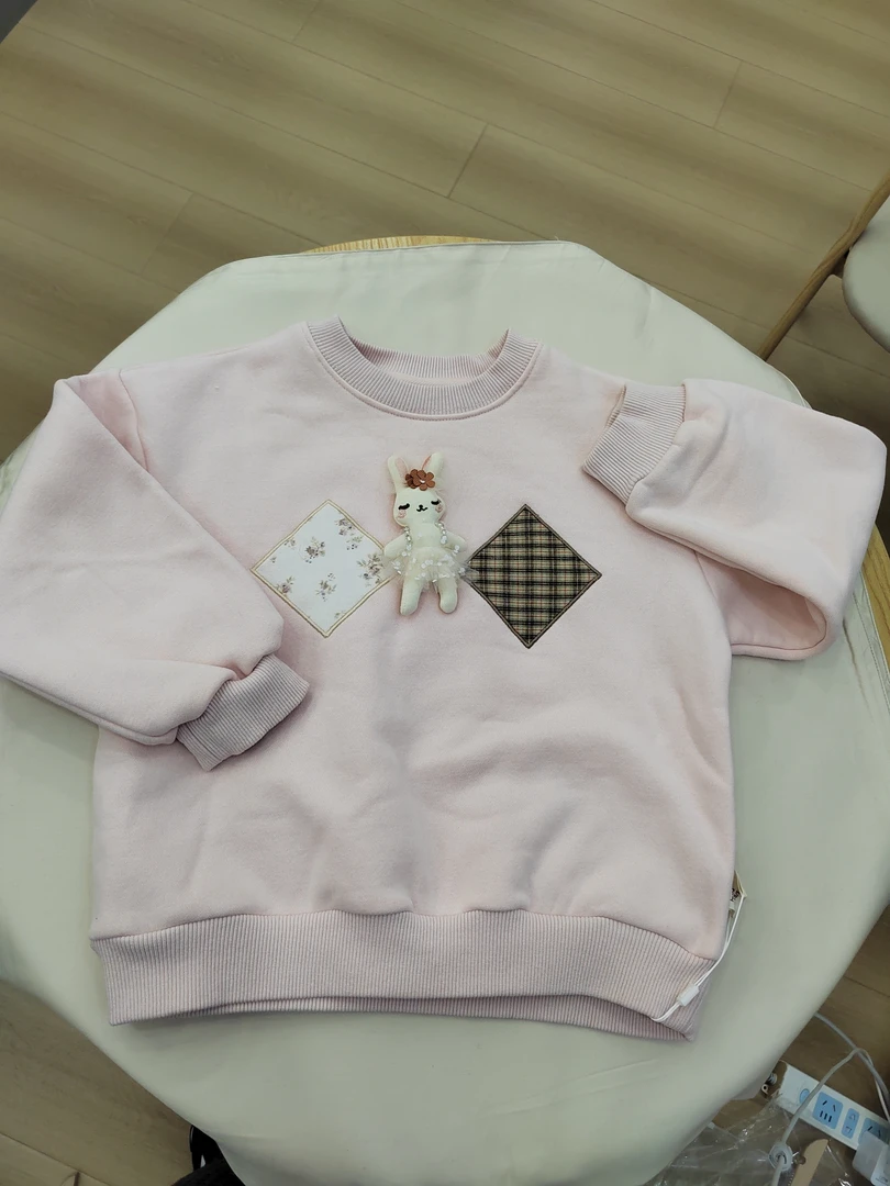 女宝加绒卫衣可爱立体兔子卫衣