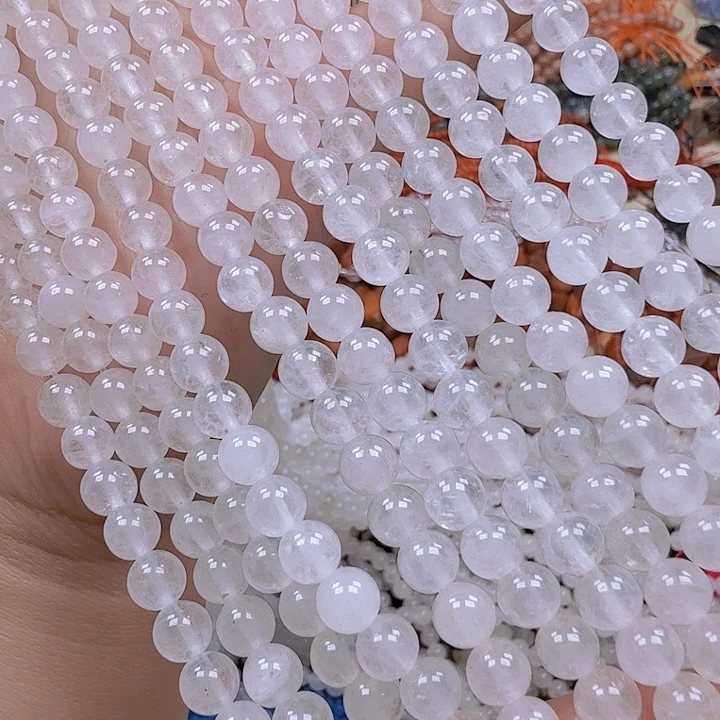 水晶珠宝半成品未镶嵌卡6白幽灵（2条）