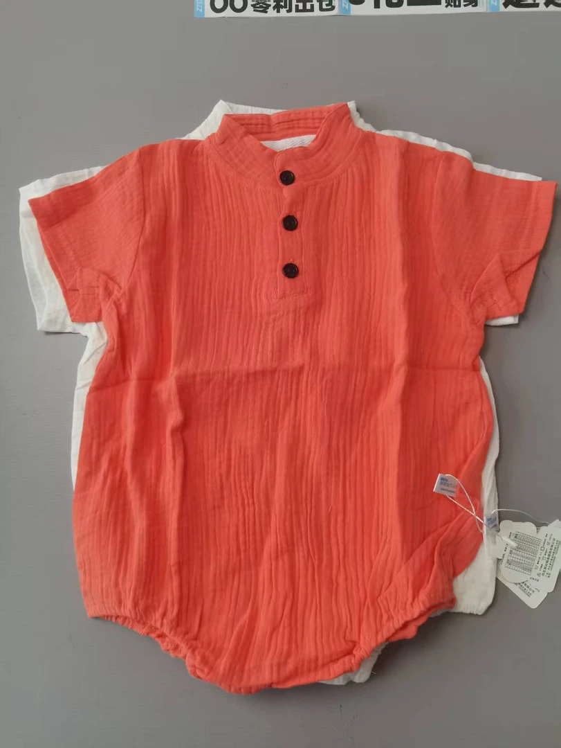 连体哈衣短袖包屁纱布