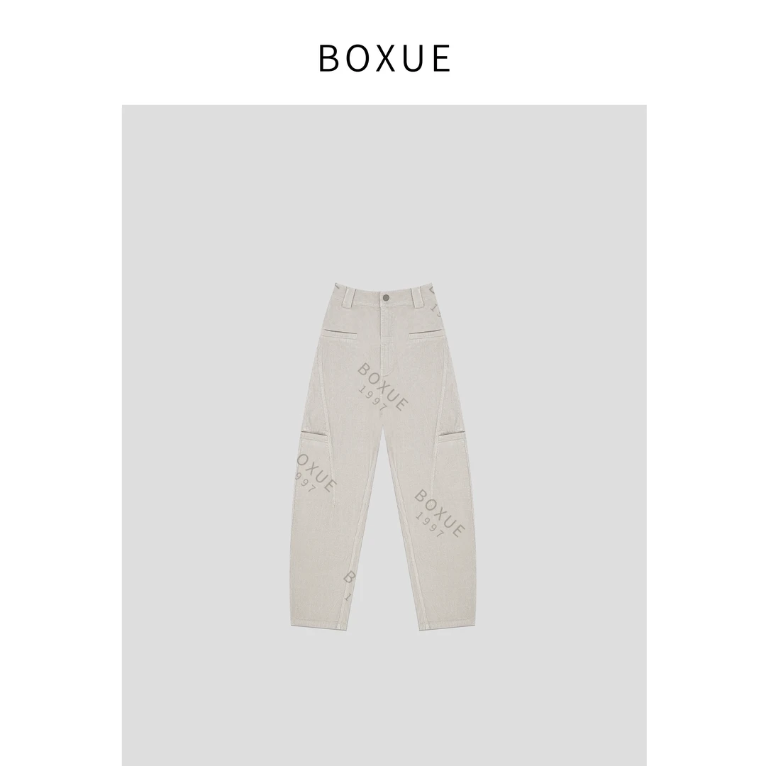 BOXUE “孟菲斯” 2025新款灯芯绒高级感弯刀 裤子 #240820K922